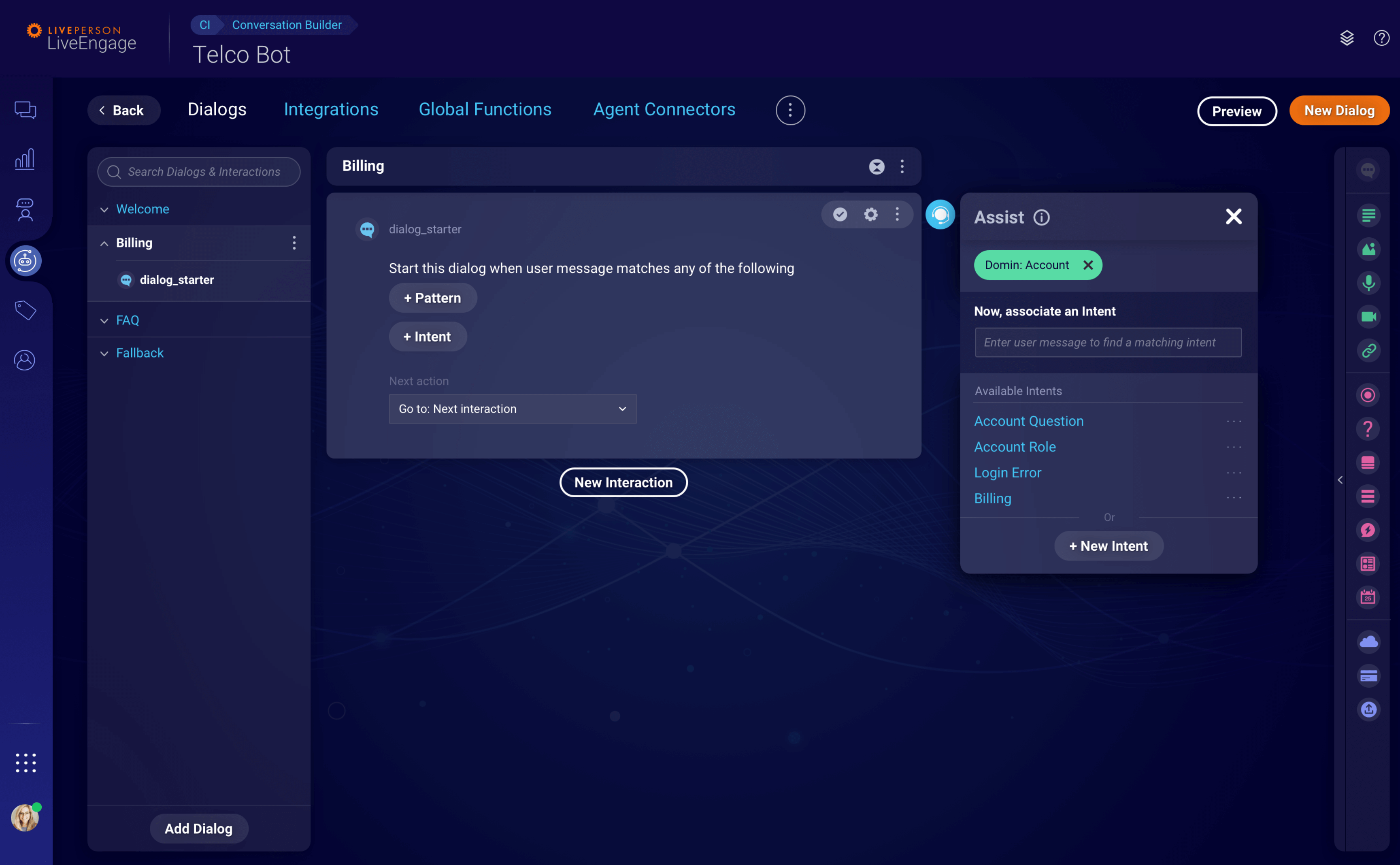 LivePerson Chatbot Builder